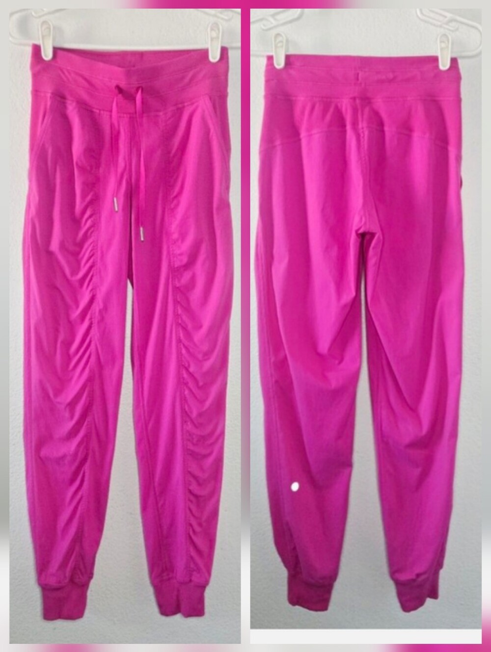 Lululemon Dance Studio Joggers Drawstring Waist Pockets Pink sz 2